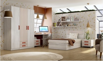 Dormitorio Juven il con armario moderno y barato