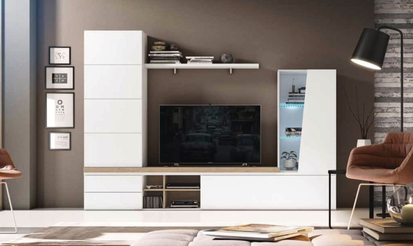 Mueble de comedor con luces led de 260 cm