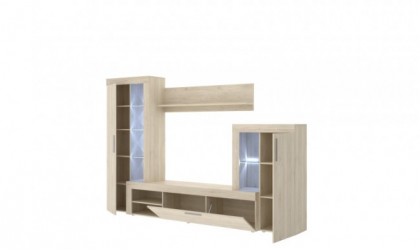 Mueble de comedor moderno con vitrina y leds DE 290 cm