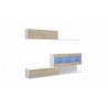 Mueble de comedor moderno con Vitrina y Leds de 260 cm